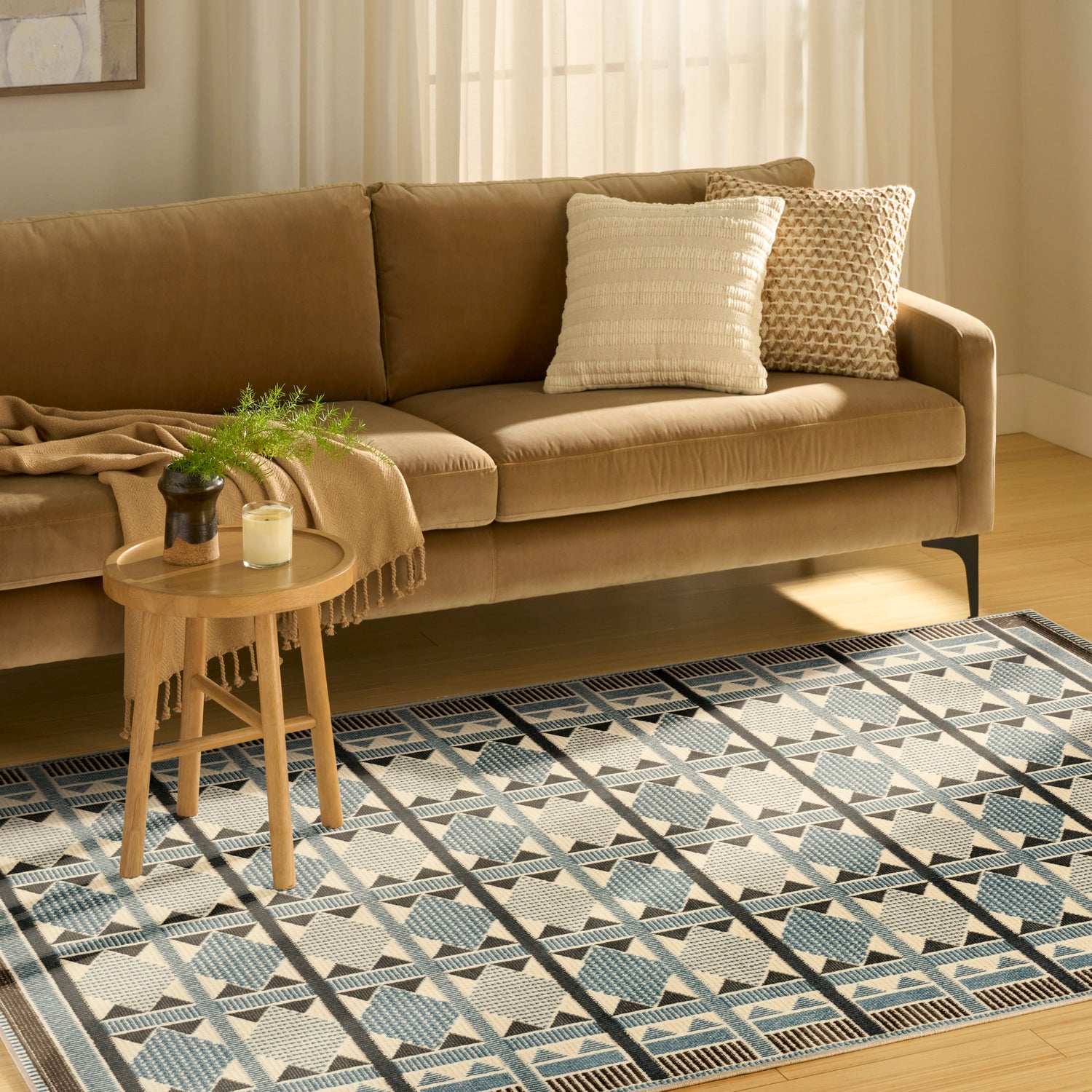 Nourison NORDIC NRC06 Blue Rug - Love-Rugs