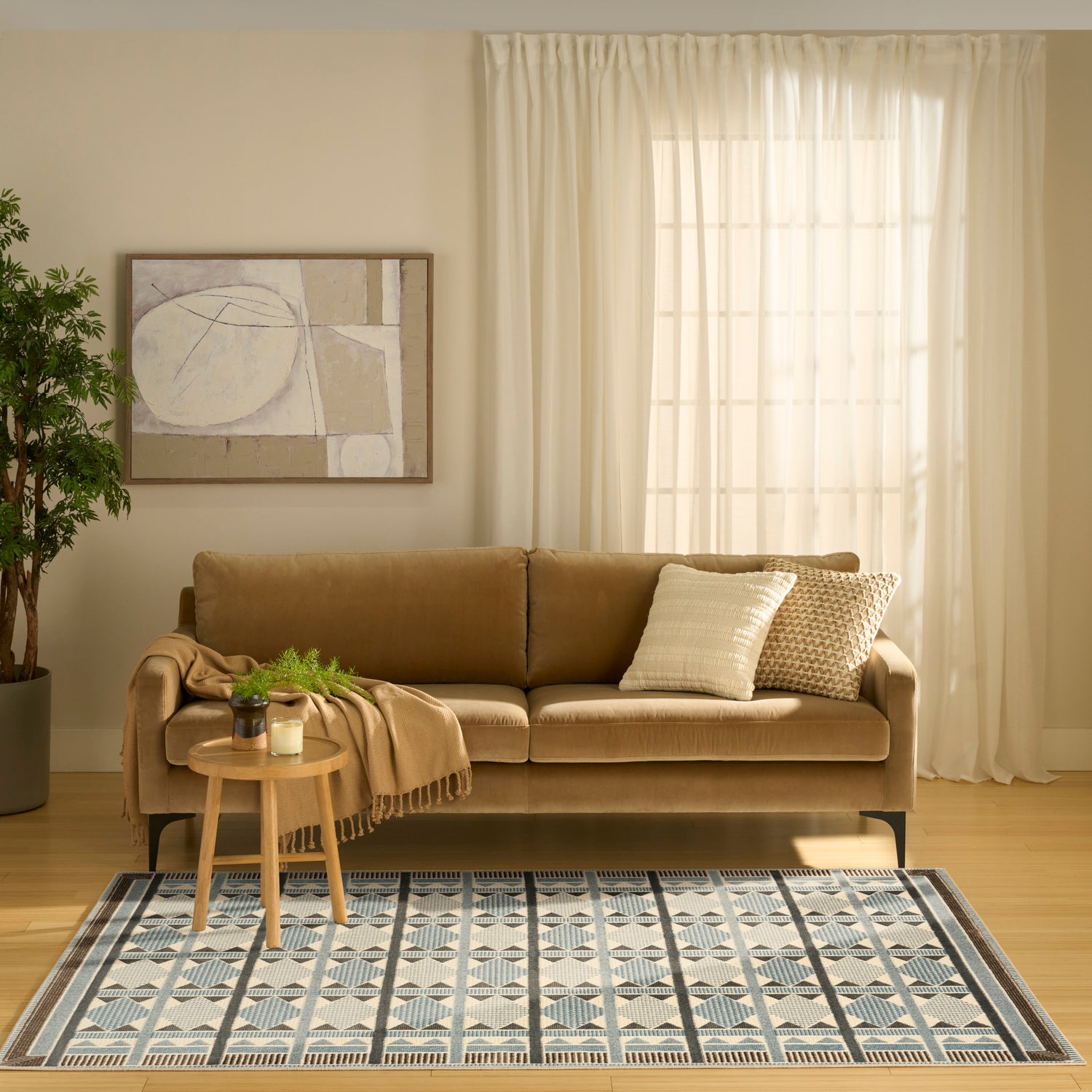 Nourison NORDIC NRC06 Blue Rug - Love-Rugs