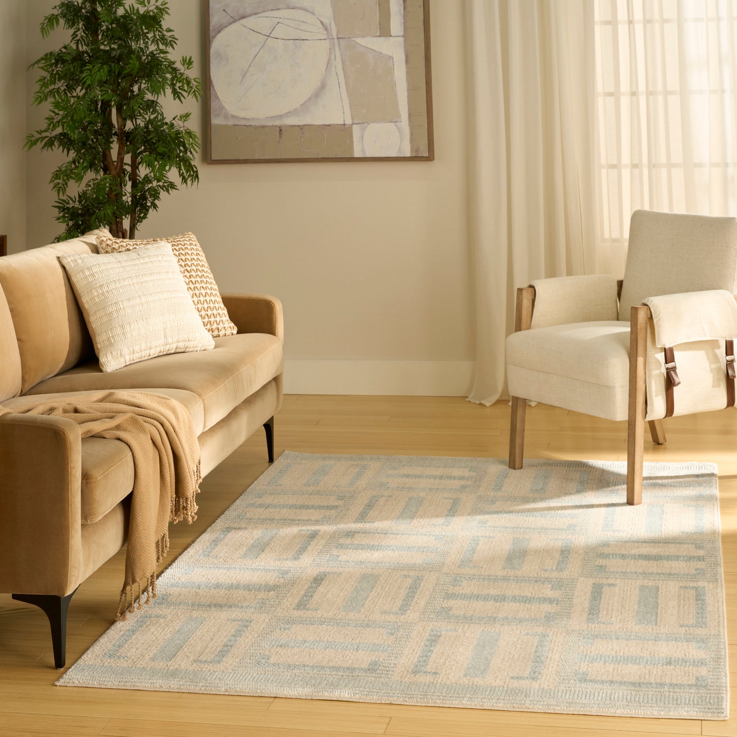 Nourison NORDIC NRC11 IVBLU Rug - Love-Rugs