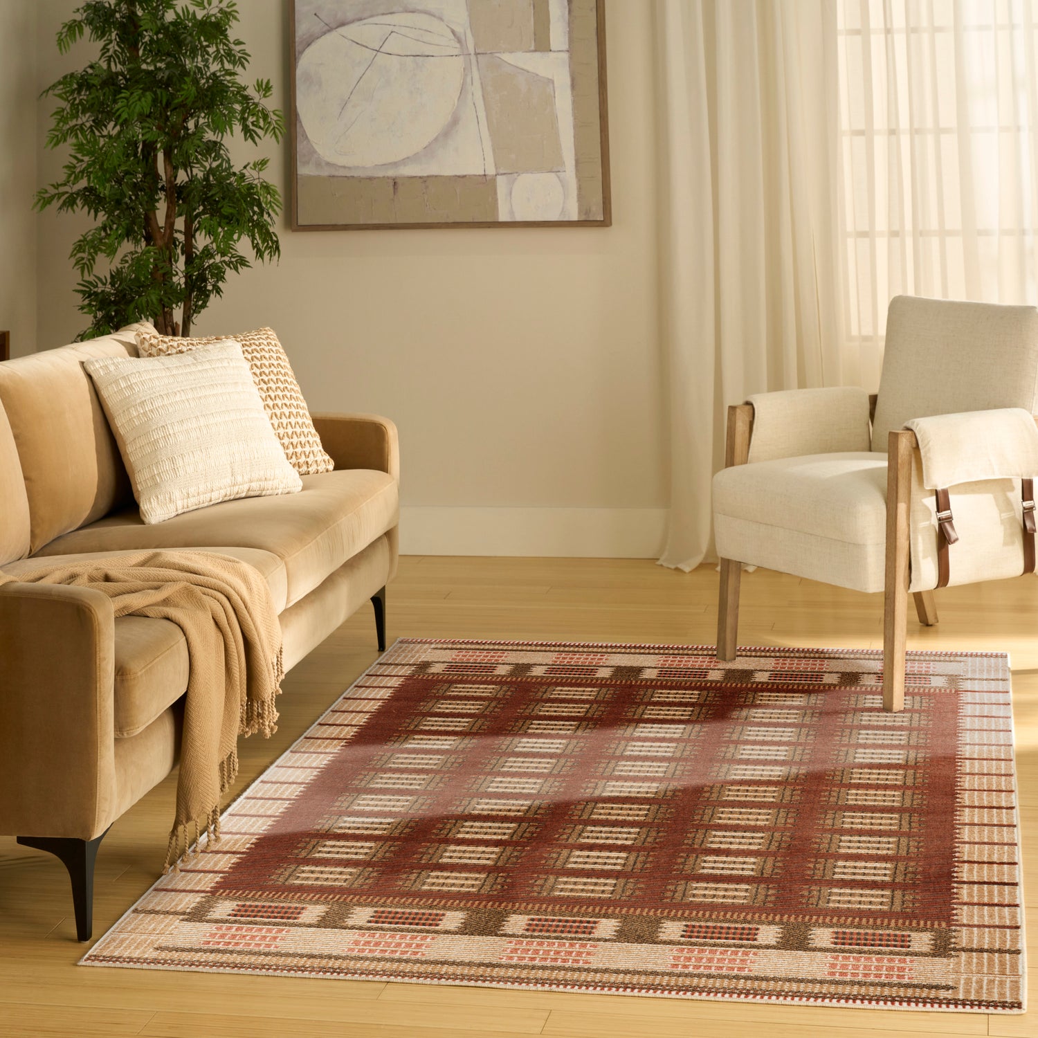 Nourison NORDIC NRC16 RUST Rug - Love-Rugs