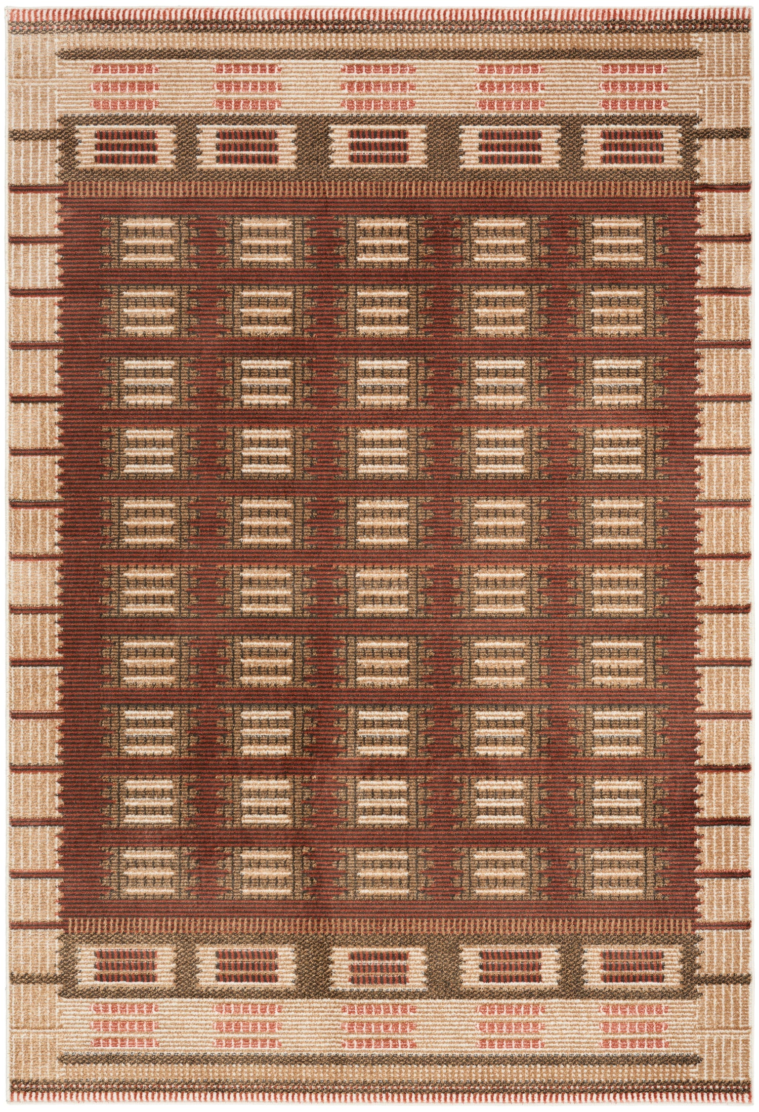 Nourison NORDIC NRC16 RUST Rug - Love-Rugs