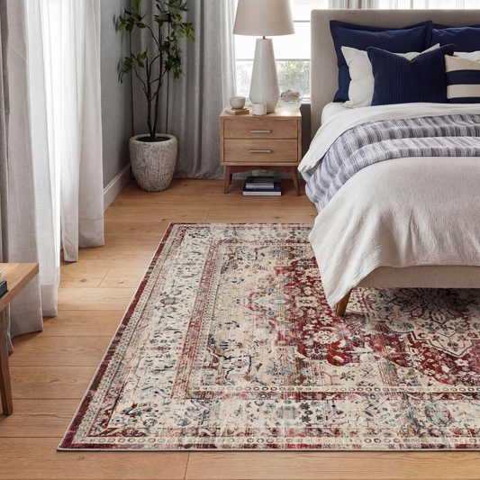 Nourison Vintage Kashan VKA07 Red / Ivory Rug - Love-Rugs alternate image