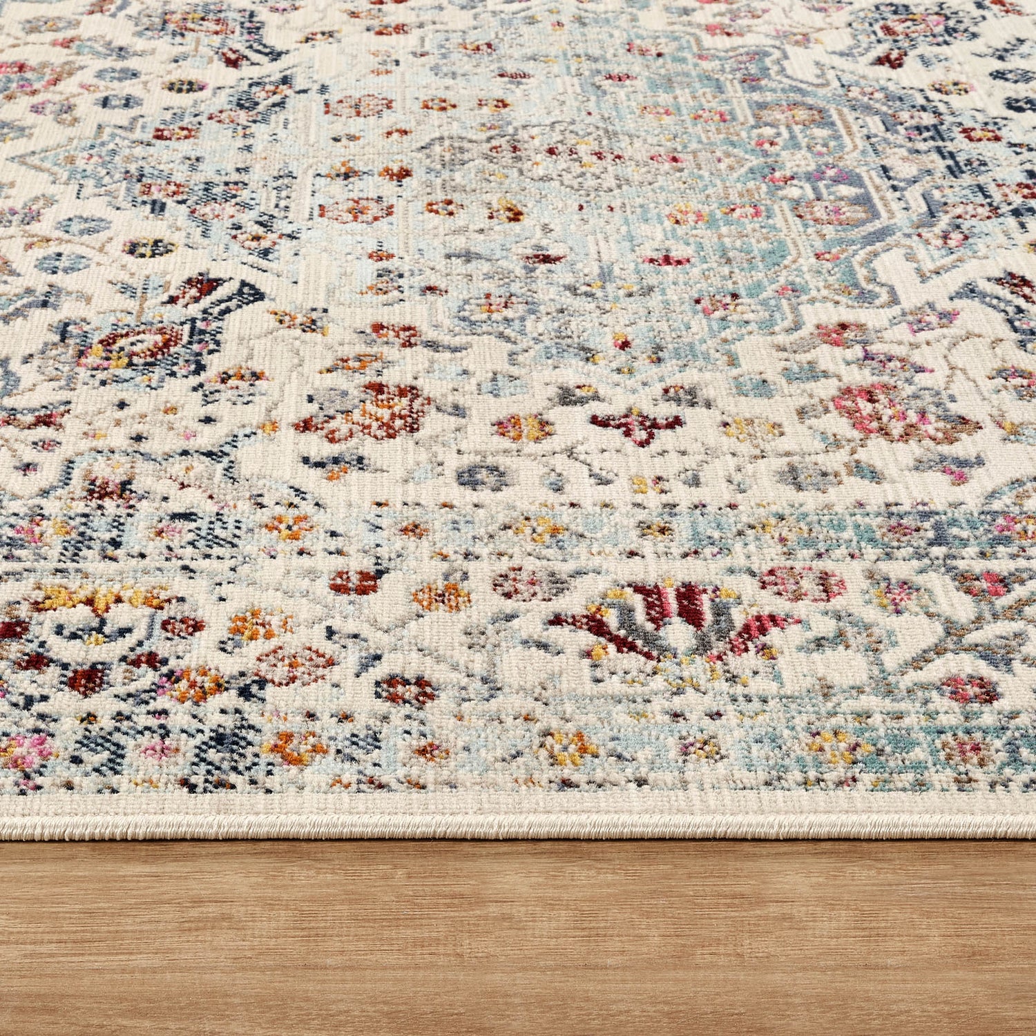 Nourison Vintage Kashan VKA10 Teal Rug - Love-Rugs
