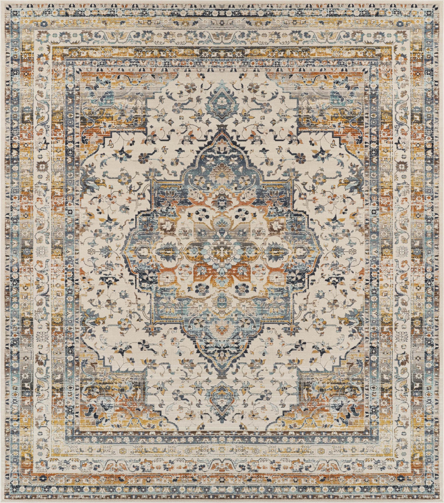 Nourison Vintage Kashan VKA12 Ivory Sage Rug - Love-Rugs