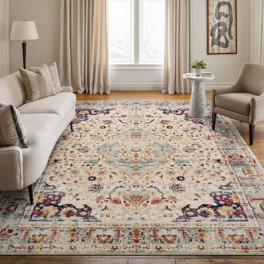 Nourison Vintage Kashan VKA13 Blue Gold Rug - Love-Rugs alternate image