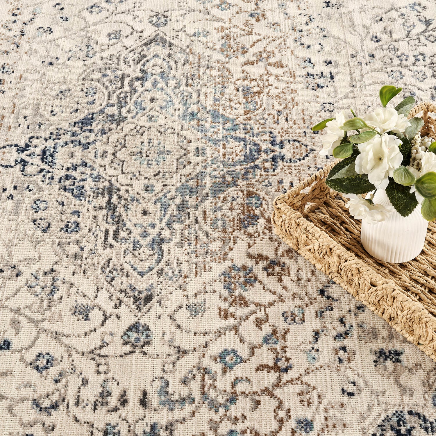 Nourison Vintage Kashan VKA14 Ivory Rug - Love-Rugs
