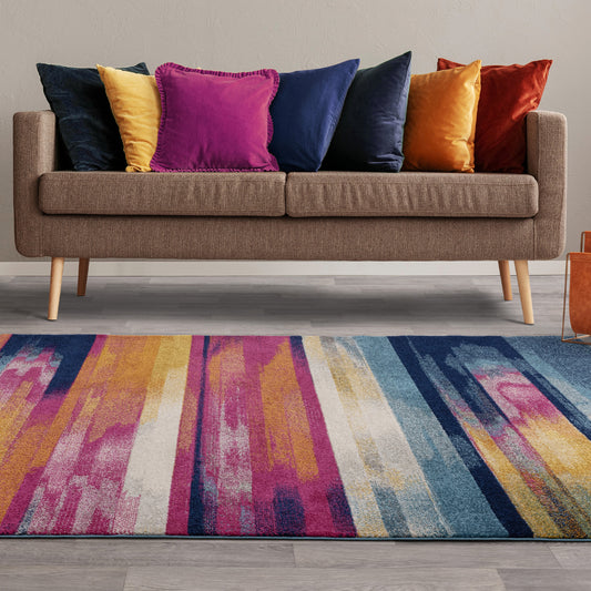 Nova NV05 Stripe Multi Rug - Love-Rugs alternate image