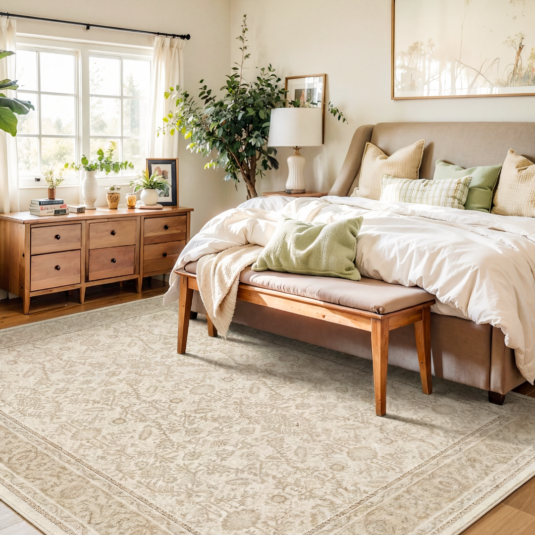 Olivia OLI104 GRYKHA Grey Khaki Rug - Love-Rugs