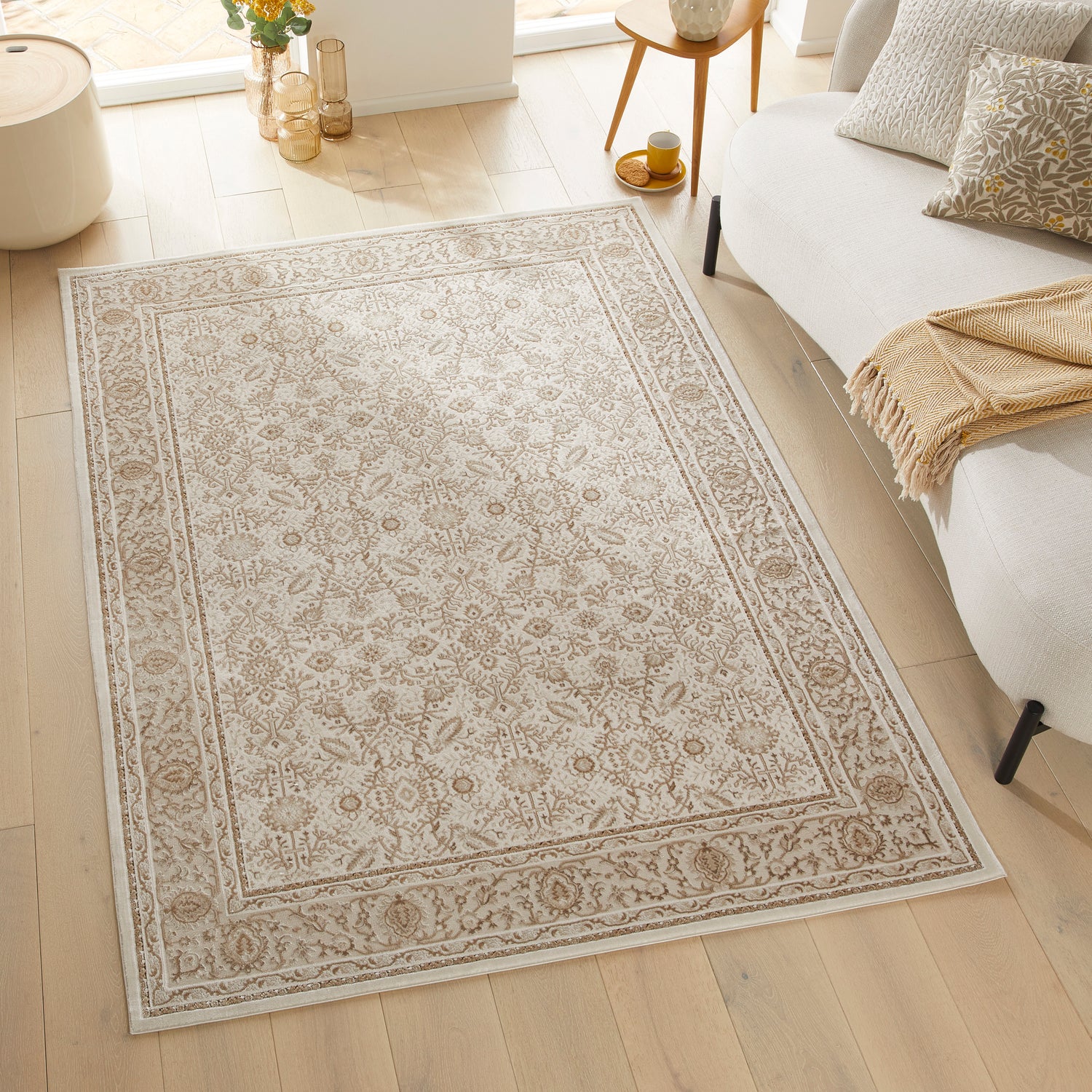 Olivia OLI104 GRYKHA Grey Khaki Rug - Love-Rugs