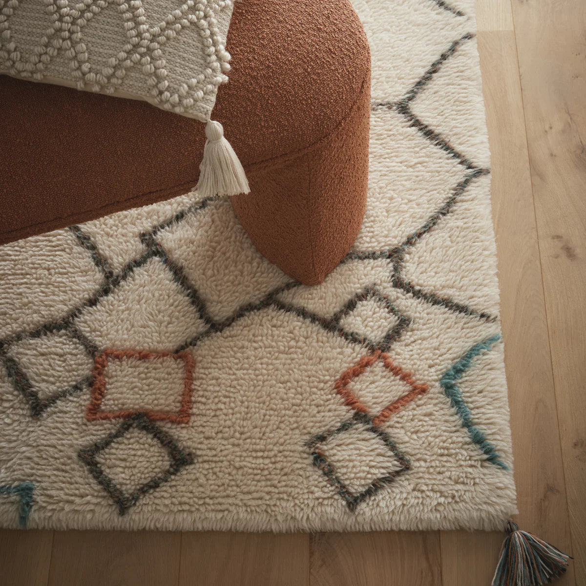 Origins Berber Knotted Chain Ivory/Multi Rug – Love-Rugs