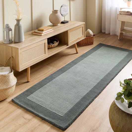 Origins Borders Sage Green Runner Rug - Love-Rugs alternate image