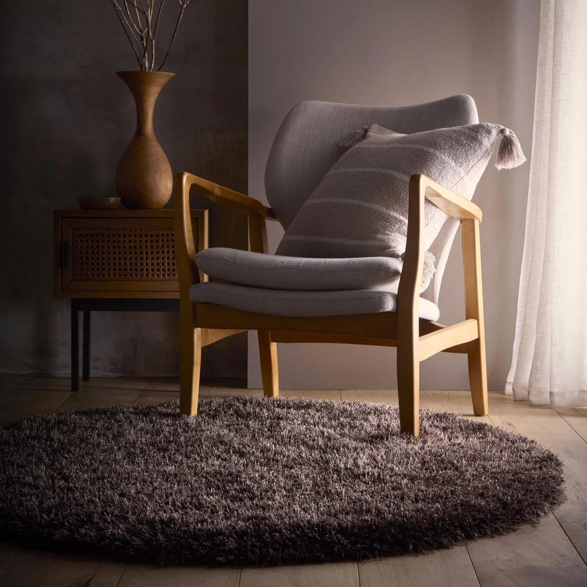 Origins Chicago Chocolate Round Rug - Love-Rugs