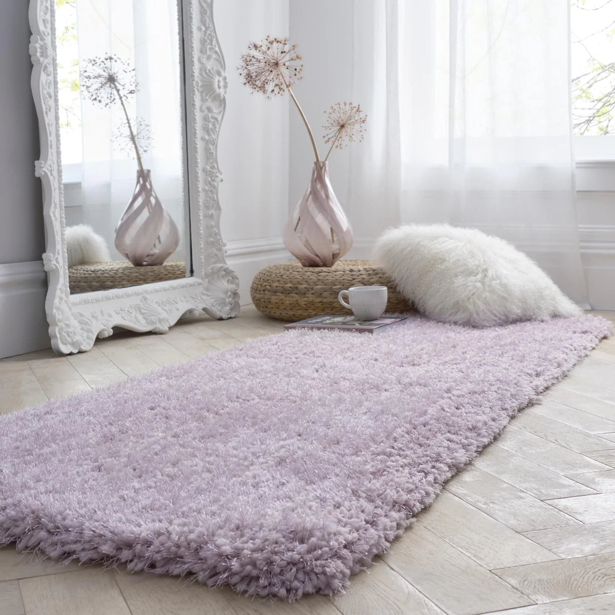 Origins Chicago Soft Lilac Runner Rug - Love-Rugs