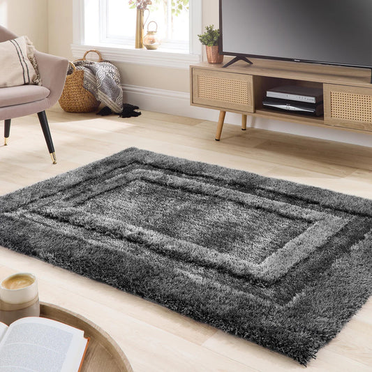 Origins Frame Charcoal Rug - Love-Rugs alternate image