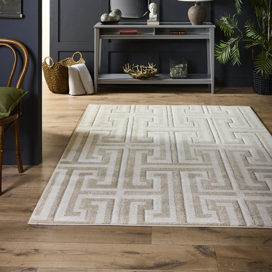 Origins Greek Key Beige/Cream Rug - Love-Rugs alternate image