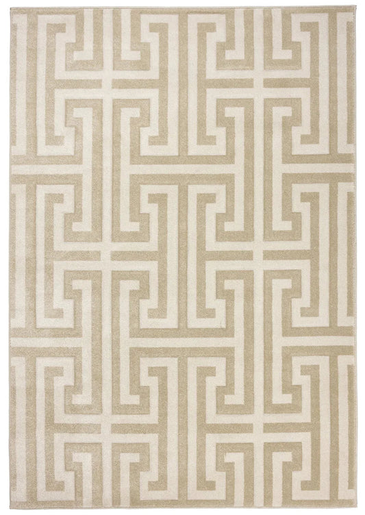 Origins Greek Key Beige/Cream Rug - Love-Rugs