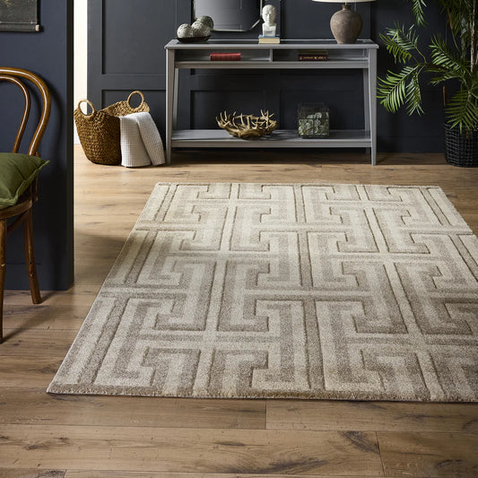 Origins Greek Key Taupe/Beige Rug - Love-Rugs alternate image