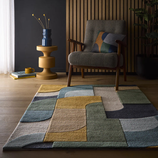 Origins Retro Deco Blue Rug - Love-Rugs alternate image