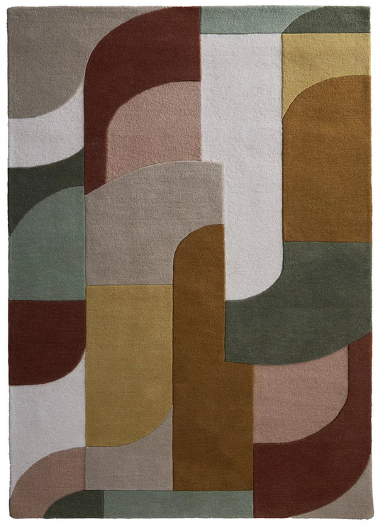 Origins Retro Deco Tan Rug - Love-Rugs