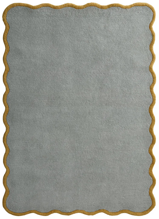 Origins Scalloped Elsie Duck Egg/Ochre Rug - Love-Rugs
