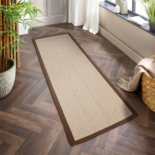 Origins Sisal Boucle with Mocha Border Runner Rug - Love-Rugs alternate image