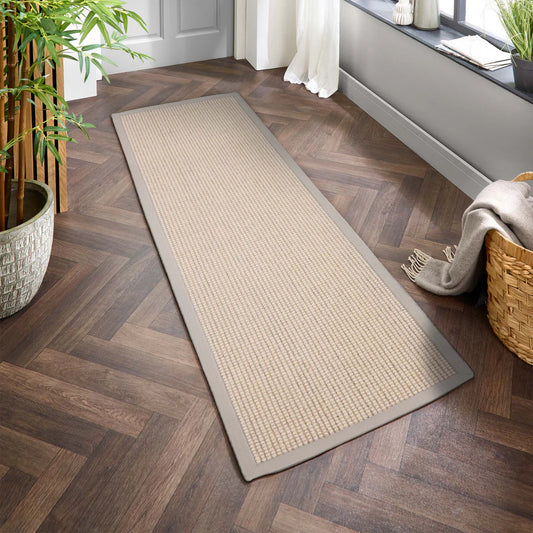 Origins Sisal Boucle with Soft Grey Border Runner Rug - Love-Rugs alternate image