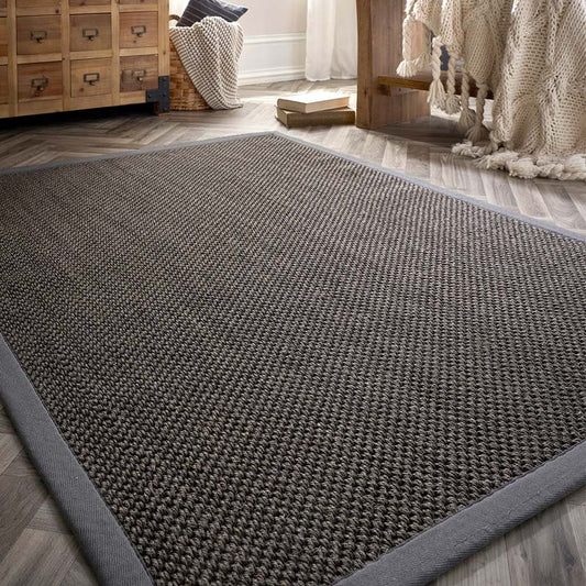 Origins Sisal Dark Grey with Grey Border Rug - Love-Rugs alternate image