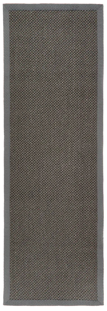 Origins Sisal Dark Grey with Grey Border Runner Rug - Love-Rugs