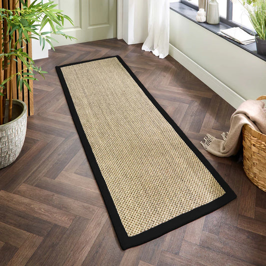 Origins Sisal Light Beige with Black Border Runner Rug - Love-Rugs alternate image