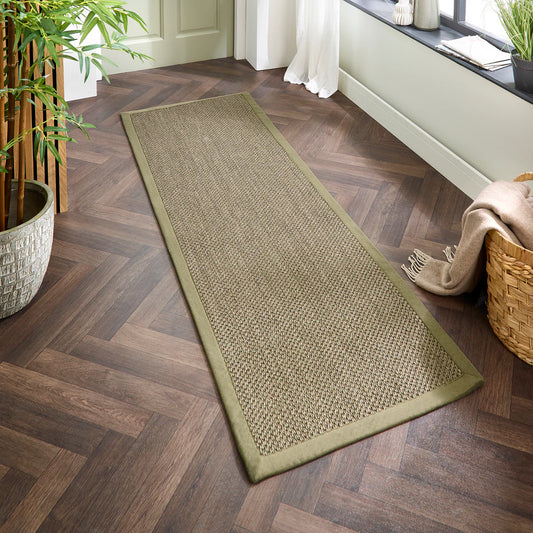 Origins Sisal Sage Green with Sage Green Border Runner Rug - Love-Rugs alternate image
