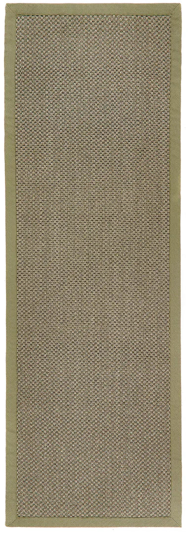 Origins Sisal Sage Green with Sage Green Border Runner Rug - Love-Rugs