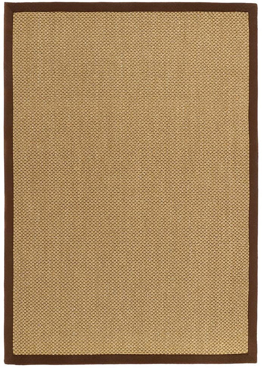 Origins Sisal Warm Natural with Dark Brown Border Rug - Love-Rugs