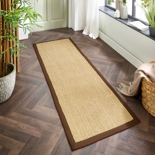 Origins Sisal Warm Natural with Dark Brown Border Runner Rug - Love-Rugs alternate image