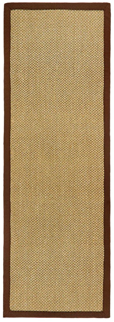 Origins Sisal Warm Natural with Dark Brown Border Runner Rug - Love-Rugs