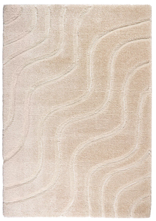 Origins Soft Carved Wave Cream Rug - Love-Rugs