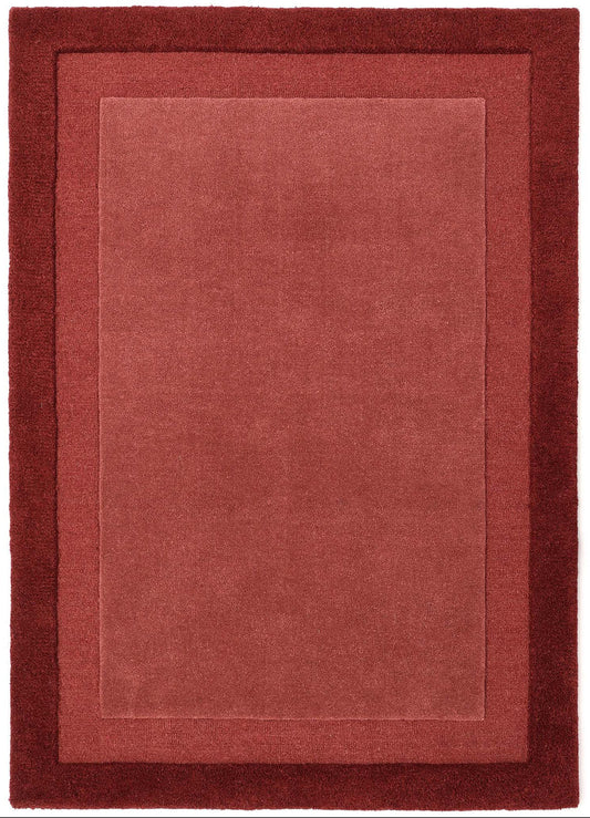 Origins Stacked Border Wine Red Rug - Love-Rugs