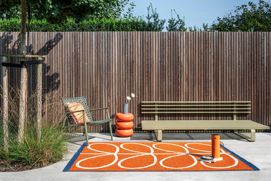 Orla Kiely Linear Stem Orange Outdoor 464403 Rug - Love-Rugs alternate image