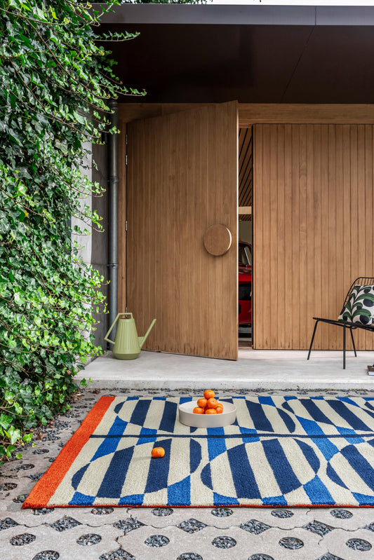 Orla Kiely Stripy Stem Azure Outdoor 464308 Rug - Love-Rugs alternate image