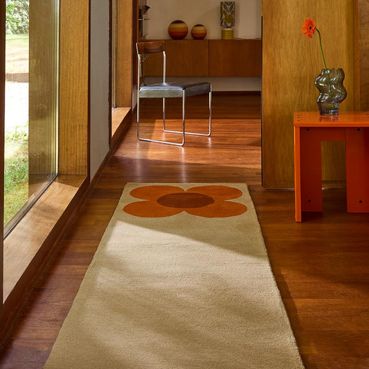Orla Kiely Flower Placement Pumpkin/Ecru 158203 Runner Rug - Love-Rugs alternate image