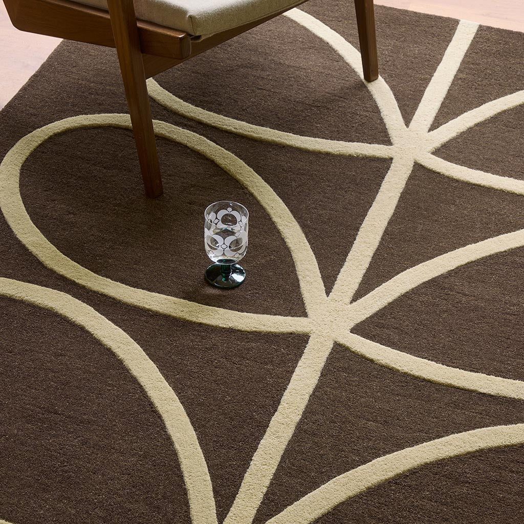 Orla Kiely Giant Linear Stem Walnut 059401 Rug - Love-Rugs