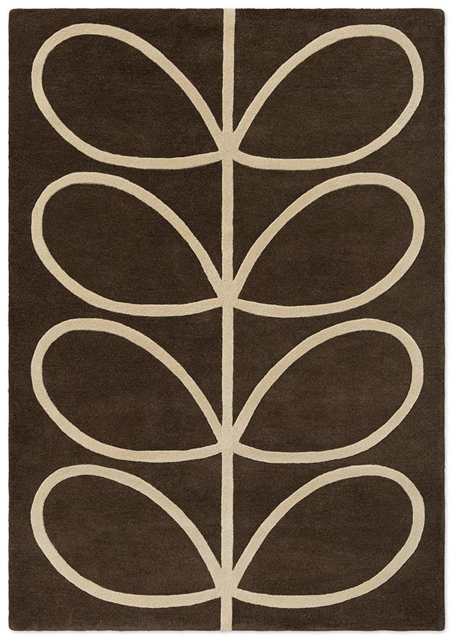 Orla Kiely Giant Linear Stem Walnut 059401 Rug - Love-Rugs