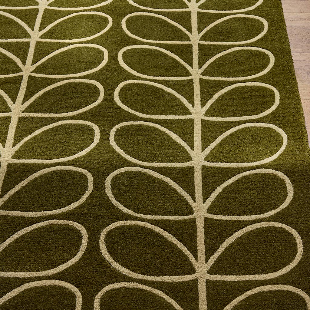 Orla Kiely Linear Stem Olive 060501 Rug - Love-Rugs