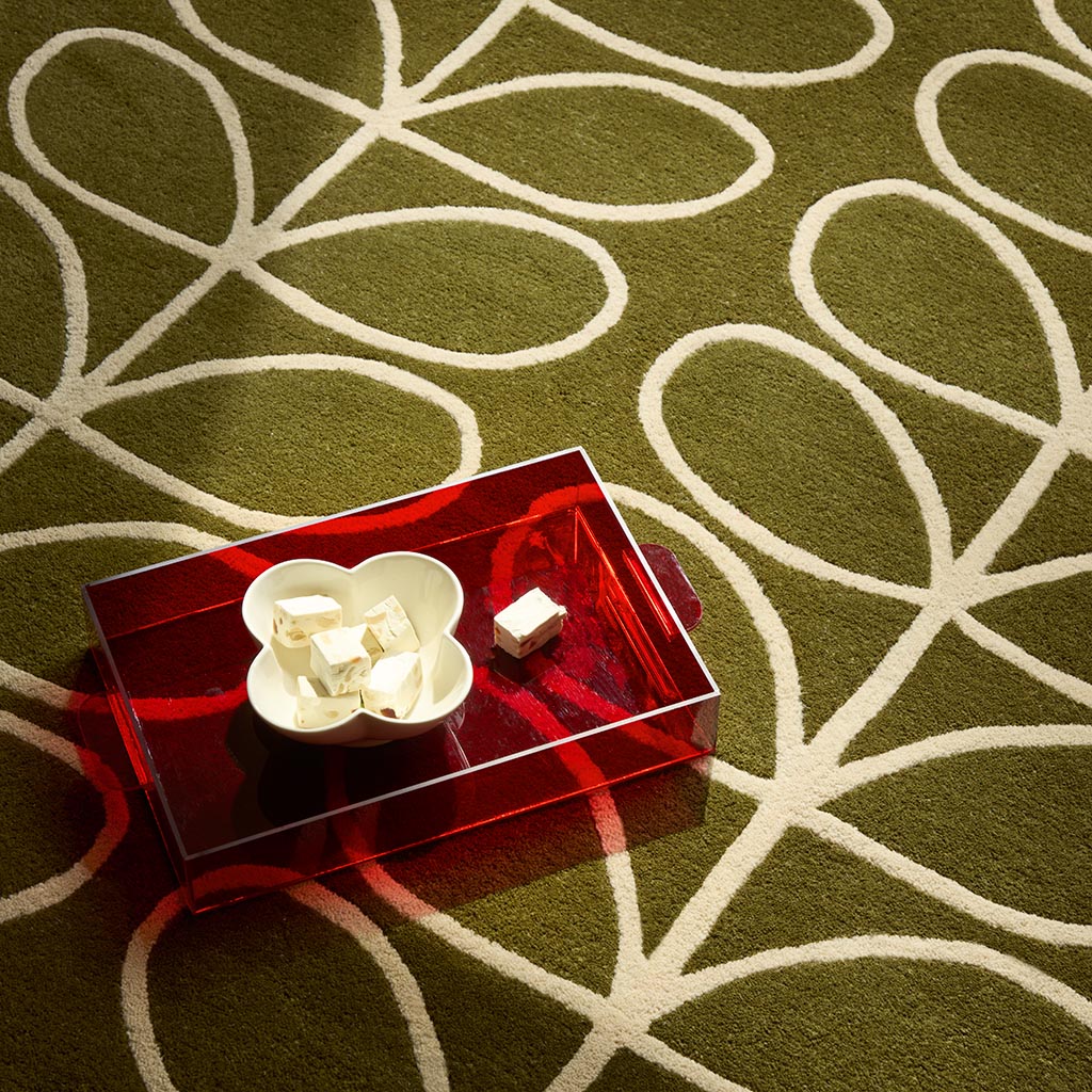 Orla Kiely Linear Stem Olive 060501 Rug - Love-Rugs