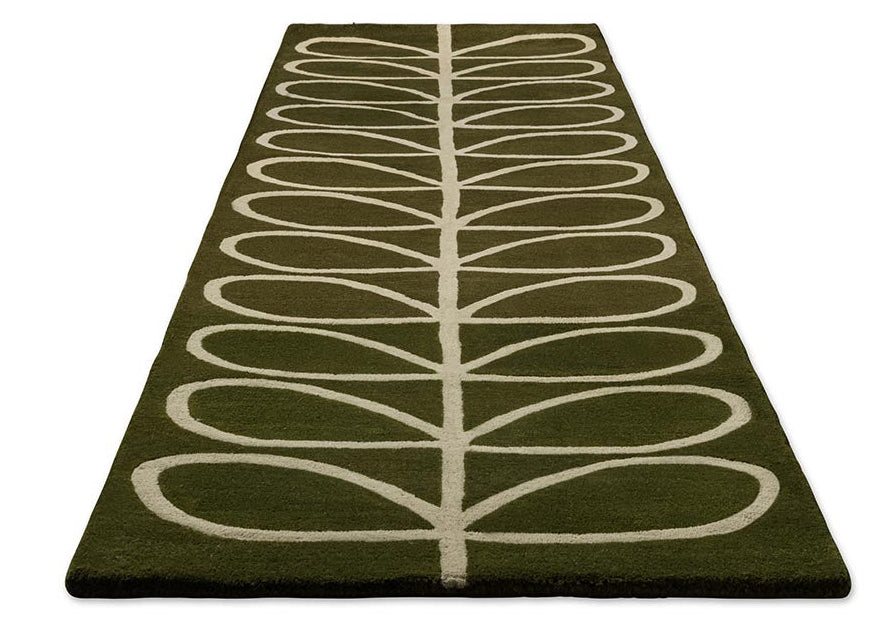 Orla Kiely Linear Stem Olive 060501 Runner Rug - Love-Rugs