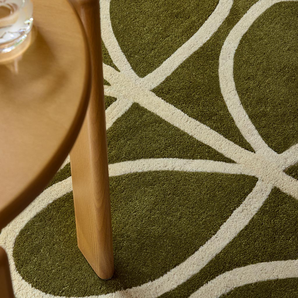 Orla Kiely Linear Stem Olive 060501 Runner Rug - Love-Rugs