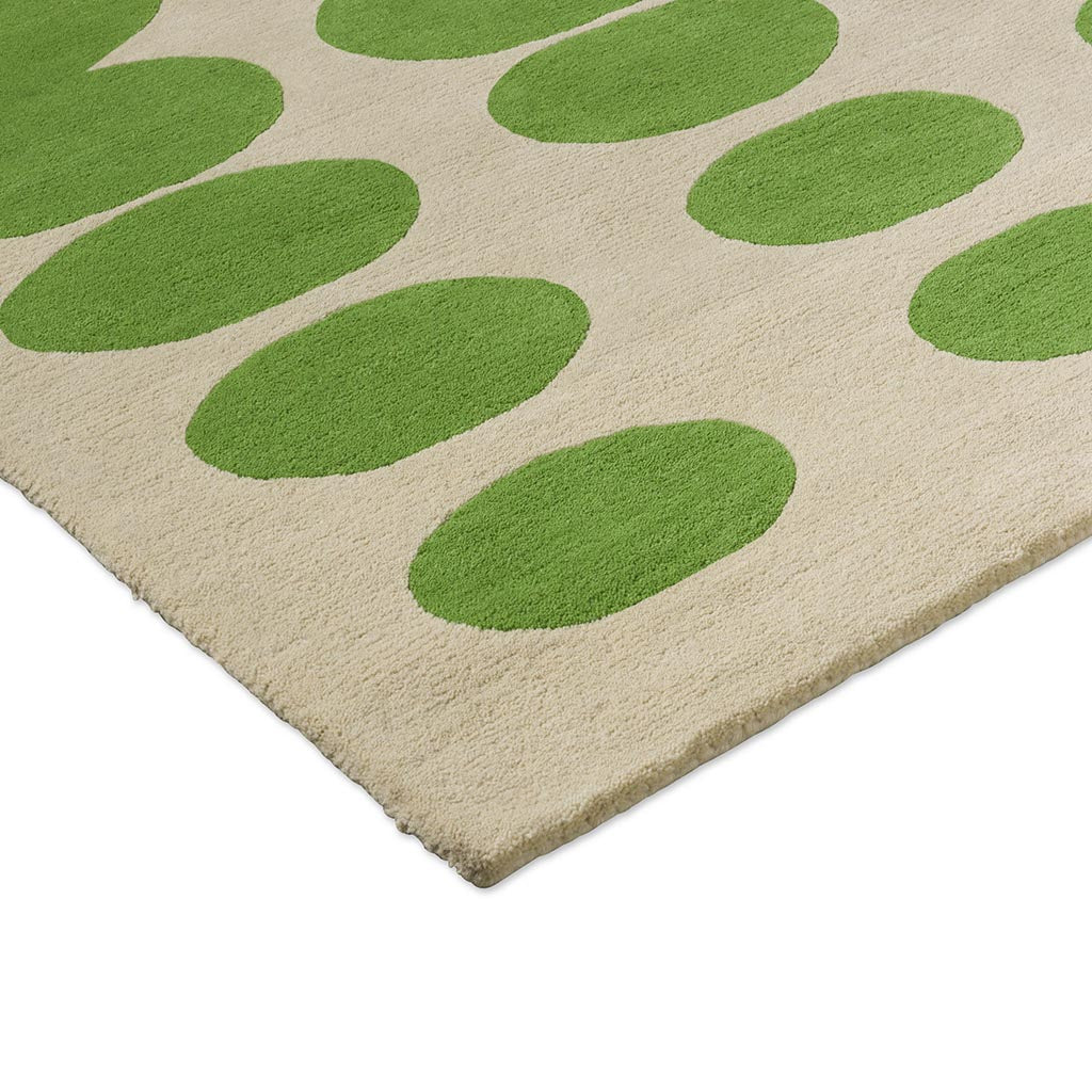 Orla Kiely Optical Oval Green/Cream 157707 Rug - Love-Rugs