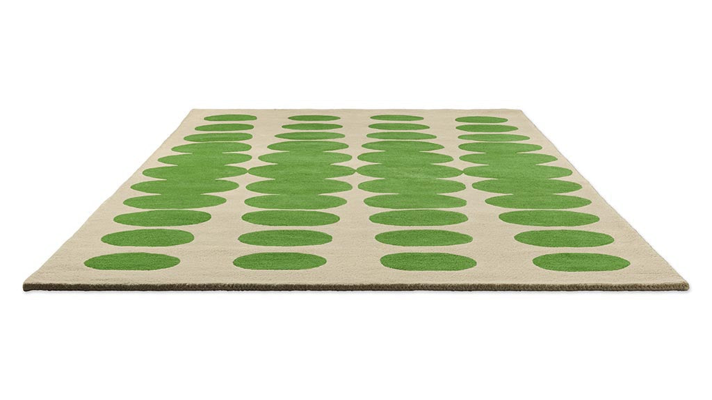Orla Kiely Optical Oval Green/Cream 157707 Rug - Love-Rugs