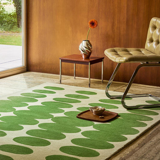 Orla Kiely Optical Oval Green/Cream 157707 Rug - Love-Rugs alternate image