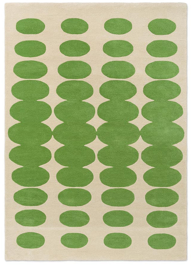 Orla Kiely Optical Oval Green/Cream 157707 Rug - Love-Rugs