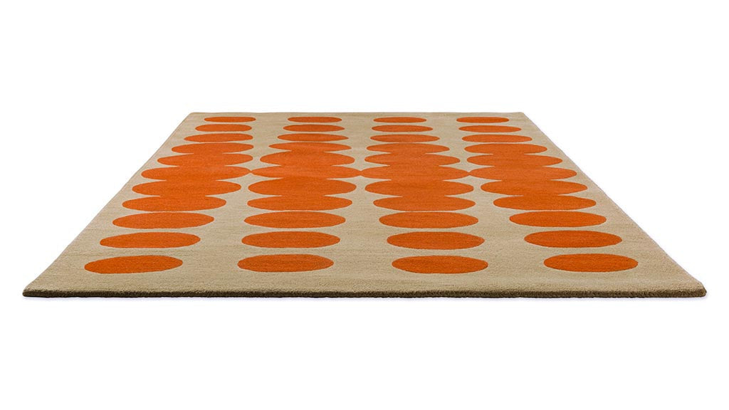Orla Kiely Optical Oval Orange/Sand 157703 Rug - Love-Rugs